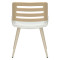 Chair Brody pakoworld white pu- natural leg