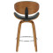 Bar stool Seren pakoworld black pu-wood walnut