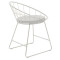 Seth pakoworld chair white metal wire with white pvc cushion