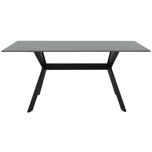 Olivet table pakoworld sintered stone black marble-black 180x90 x75cm