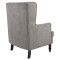 Armchair Efficient pakoworld fabric grey color-black 72x97x100cm