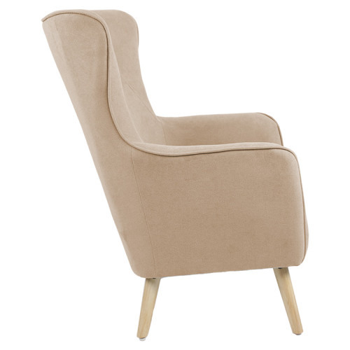 Armchair Incisive velvet beige color-natural 72x89x105cm Armchair Incisive velvet beige color-natural 72x89x105cm