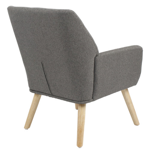 Armchair Likable pakoworld velvet anthracite color-natural 67x89x86cm