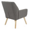Armchair Likable pakoworld velvet anthracite color-natural 67x89x86cm
