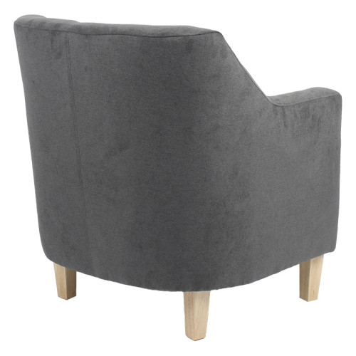 Armchair Joyful pakoworld fabric anthracite color-natual 71x71x81cm