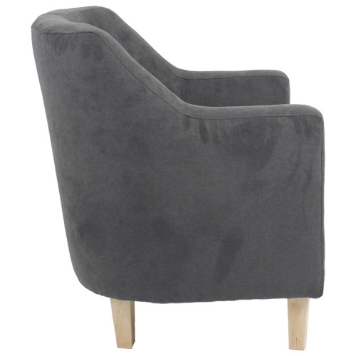 Armchair Joyful pakoworld fabric anthracite color-natual 71x71x81cm