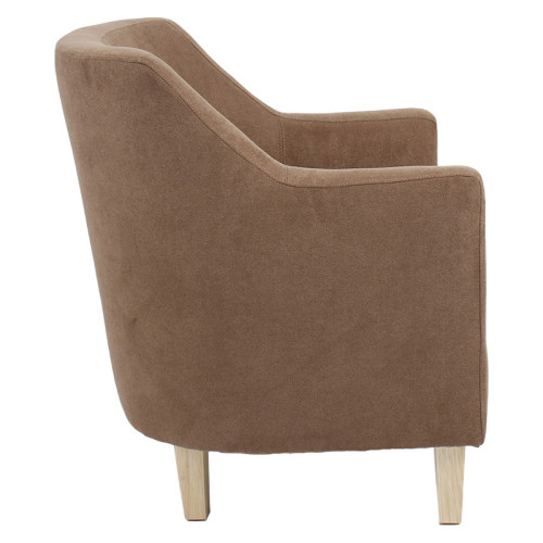 Armchair Joyful pakoworld fabric brown color-natual 71x71x81cm