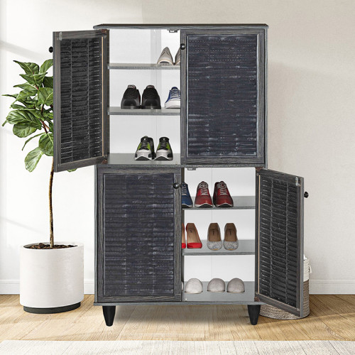 Shoe cabinet Ronan pakoworld wenge eo 70.5x35x122cm