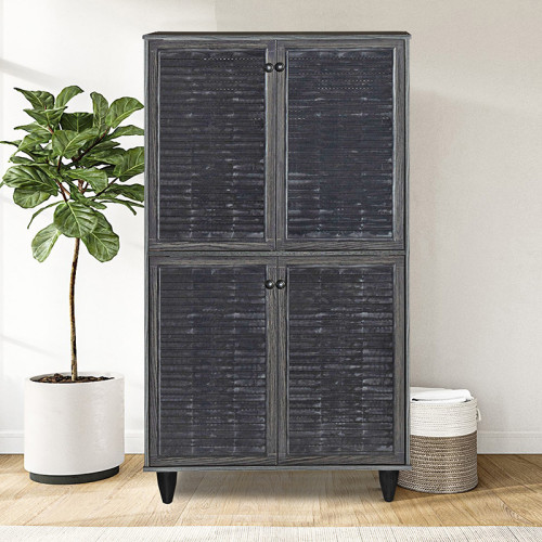 Shoe cabinet Ronan pakoworld wenge eo 70.5x35x122cm