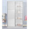 Wardrobe with 2 sliding doors Griffin pakoworld in white colour 121x56.5x180.5cm