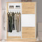 Wardrobe with 2 sliding doors Chase pakoworld in natural mo colour 152.5x56.5x185cm