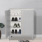 Shoe cabinet Milana pakoworld white sm-grey 74x38x95cm