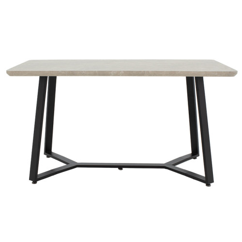 Table Gemma pakoworld in grey antique-black color 140x80x75cm