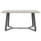 Table Gemma pakoworld in grey antique-black color 140x80x75cm