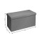 Stool-trunk Greatness pakoworld fabric beige-brown 76x38x38cm