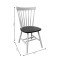 Larus pakoworld natural wood rubberwood anthracite chair-white 50x49x90cm