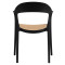 Armchair Ember pakoworld with UV protection PP beige-black 52.5x56.5x81cm