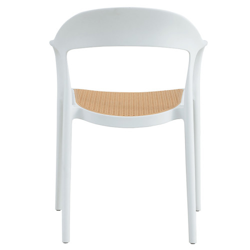 Armchair Ember pakoworld with UV protection PP beige-white 52.5x56.5x81cm