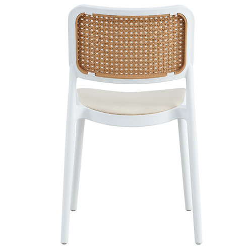 Chair Poetica pakoworld with UV protection PP beige-white 42x52x81cm