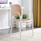 Armchair Juniper pakoworld with UV protection PP beige-white 56χ52,5χ86,5cm