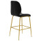 Bar Stool Impel metal golden legs-velvet black