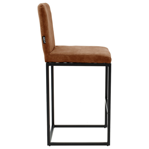 Бар стол Hydro метални черни крака-плат антик чело