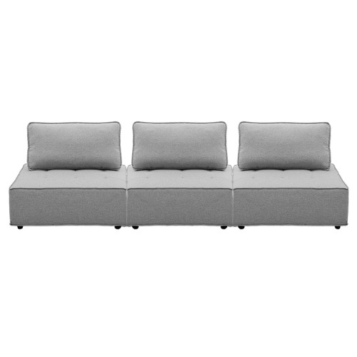 Sofa-Armchair Set 3 pcs Ferris pakoworld greyfabric 298.5x99.5x71.5cm