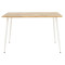 Dining table Cuba pakoworld MDF color sonoma-white 120x80x75εκ