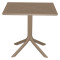 Garden dining set Groovy-Confident pakoworld set 5pieces PP cappuccino 80x80x74,5cm