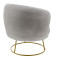Armchair Rony pakoworld velvet grey 78x75x82cm
