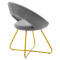 Chair Valentina pakoworld metal golden with velvet grey