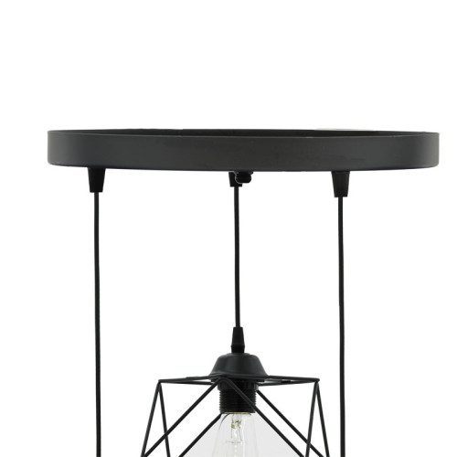 3-light ceiling light Karin pakoworld E27 black 30x30x80cm