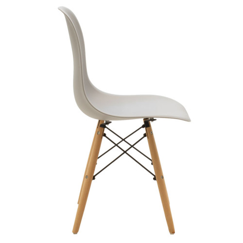 Chair Julita pakoworld PP grey-natural leg