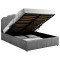 Double bed Tatiana pakoworld fabric anthracite with storage 160x200cm