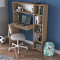 Work desk-bookcase Bookie pakoworld sonoma 113x40x142cm