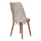 Chair Nevis I pakoworld beige antique fabric-walnut leg