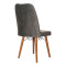 Vespera I pakoworld velvet chair gray-walnut leg