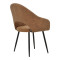 Armchair Macie pakoworld fabric antique brown-black 58x50x85cm