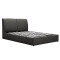 Double bed Violaine pakoworld fabric anthracite with storage 160x200cm