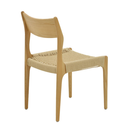 Chair Martina pakoworld natural beech wood-natural rope 46x49x81cm