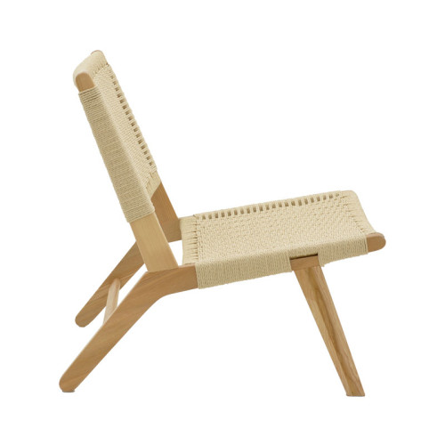 Armchair Filippo pakoworld natural beech wood-natural rope 68x69x74cm