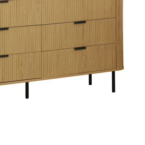 Chest f 6 drawers Eventful pakoworld  in natural colour 153x46x81cm Chest f 6 drawers Eventful pakoworld  in natural colour 153x46x81cm
