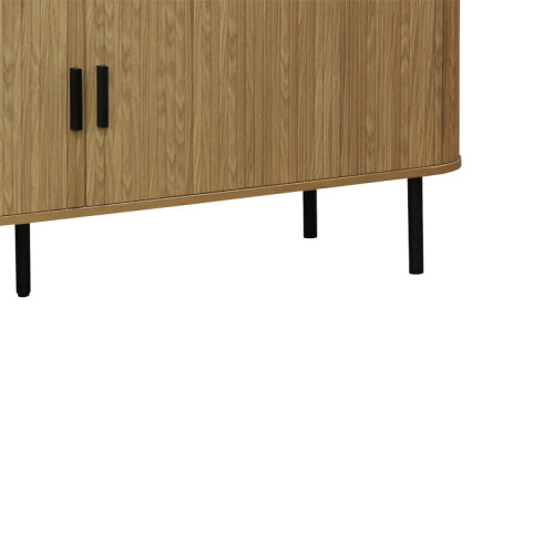 Buffet Eventful pakoworld MDF natural color with black metal legs 150x45x57.5cm