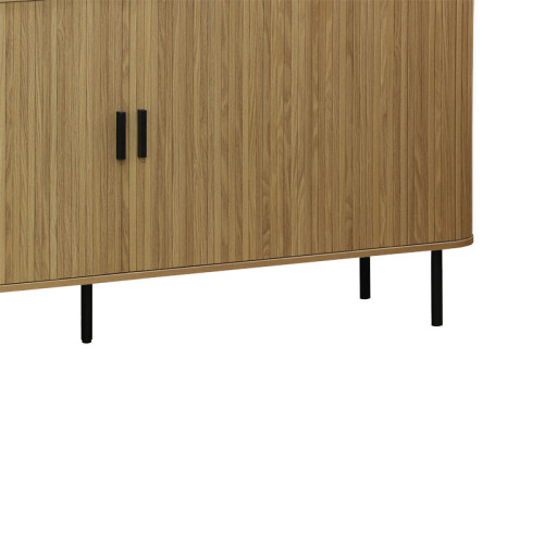 Buffet Eventful pakoworld MDF natural color with black metal legs 170x45x80cm