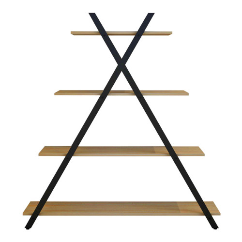 Bookcase Tree pakoworld black-natural 120x33x135cm Bookcase Tree pakoworld black-natural 120x33x135cm