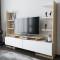 Tv Unit Clarry pakoworld white-natural 183.6x31.5x140cm