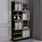 Bookcase Gassim pakoworld black-walnut-white 80x26.4x160cm