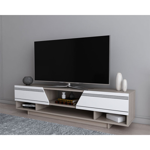 Tv stand Ianis pakoworld white-natural 160x37x34cm