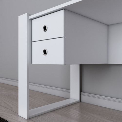 Work desk Astin pakoworld melamine white 138x60x72cm Work desk Astin pakoworld melamine white 138x60x72cm