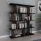 Bookcase Ratu pakoworld sonoma-black 120x24.6x141cm